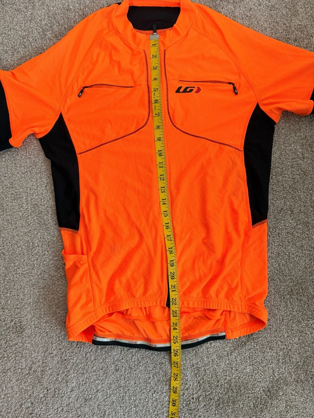 LOUIS GARNEAU Men’s High-Visibility Orange Performance Cycling Jacket